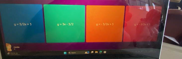 y=3/2x+3 y=3x-3/2 y=-3/2x+3