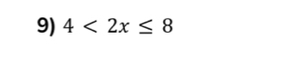 4<2x≤ 8