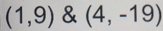 (1,9) & (4,-19) =□ □ 