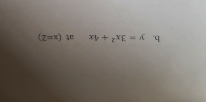 y=3x^2+4x at (x=2)