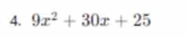 9x^2+30x+25