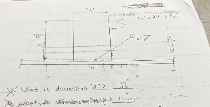 L0
12''* 24''* 3/4
What is dimension A 
hn101 
pe