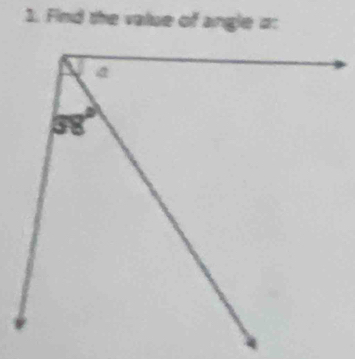 Find the value of angle o: