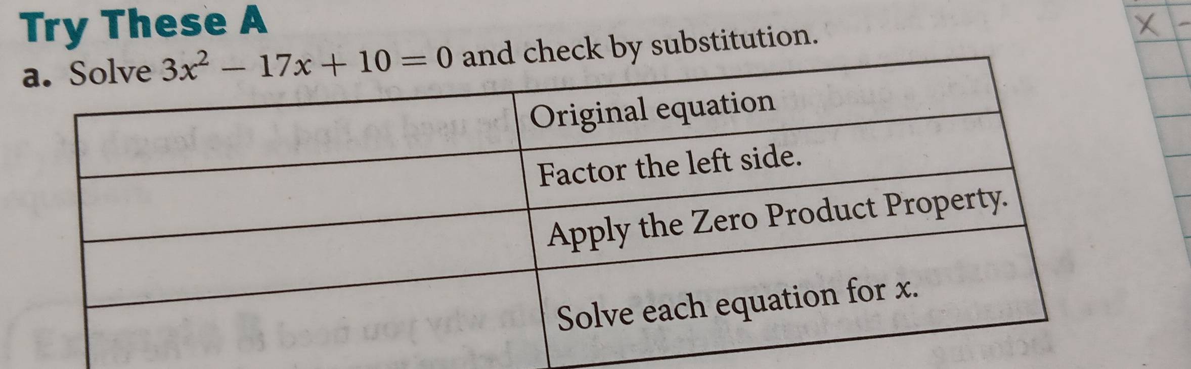 Try These A
check by substitution.