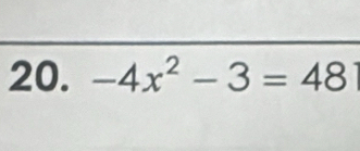 -4x^2-3=48