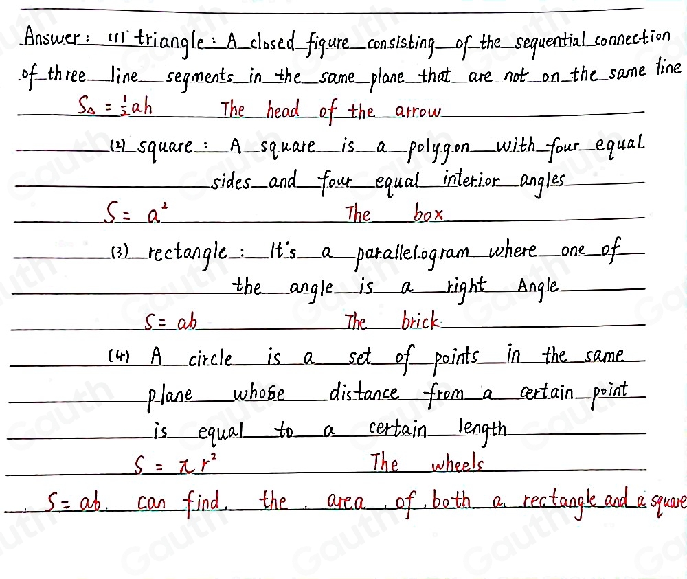 Solved: Give a formal definition for the following figures and the ...