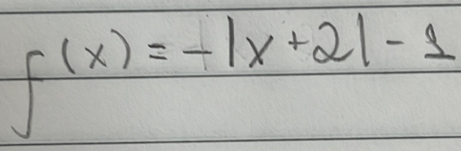 f(x)=-|x+2|-1