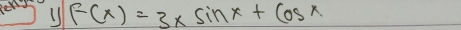 en 1 F(x)=3xsin x+cos x