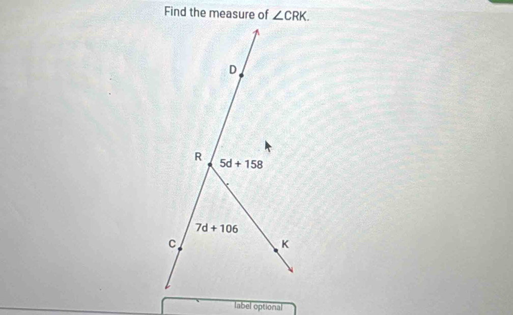 Find the measure of
label optional