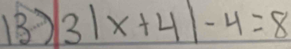 3|x+4|-4=8