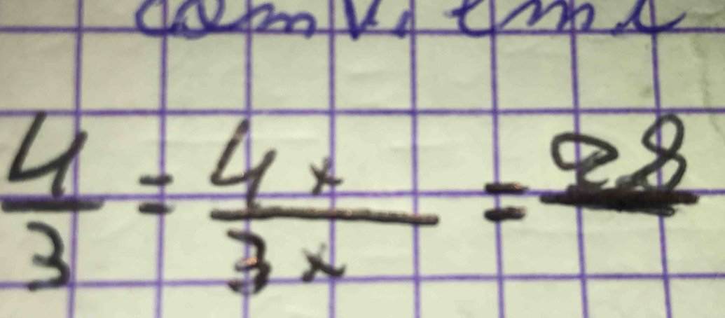  4/3 = 4x/3x =frac 88