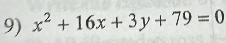 x^2+16x+3y+79=0