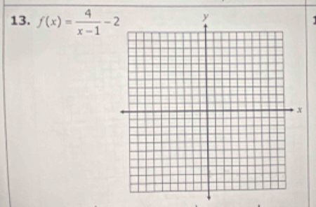 f(x)= 4/x-1 -2