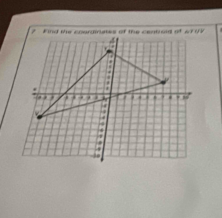 Find the cpordinates of the centroid of 61 (/9