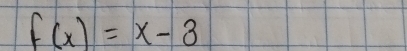 f(x)=x-3