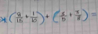 *( 8/15 + 1/10 )+( 3/5 + π /8 )=