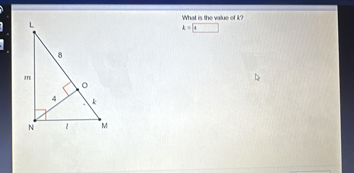 What is the value of k?
k=boxed 4