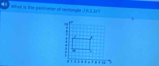 What is the perimeter of rectangle JKLM?