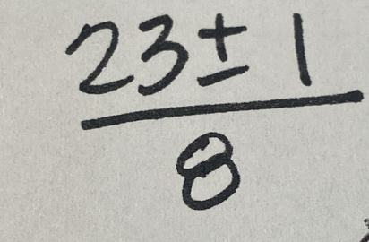  23± 1/8 