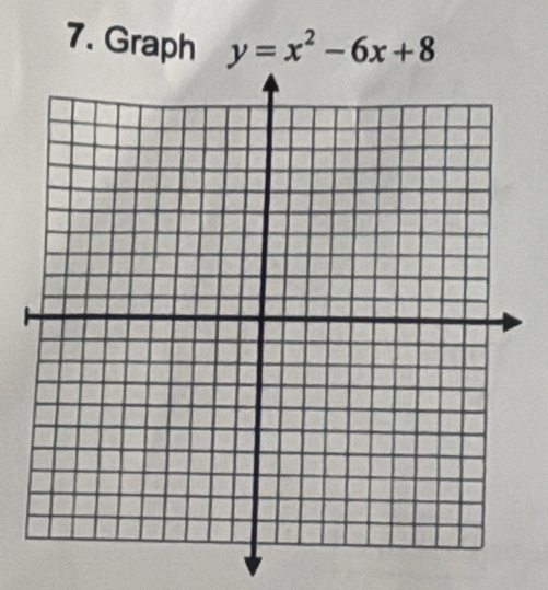 Graph y=x^2-6x+8