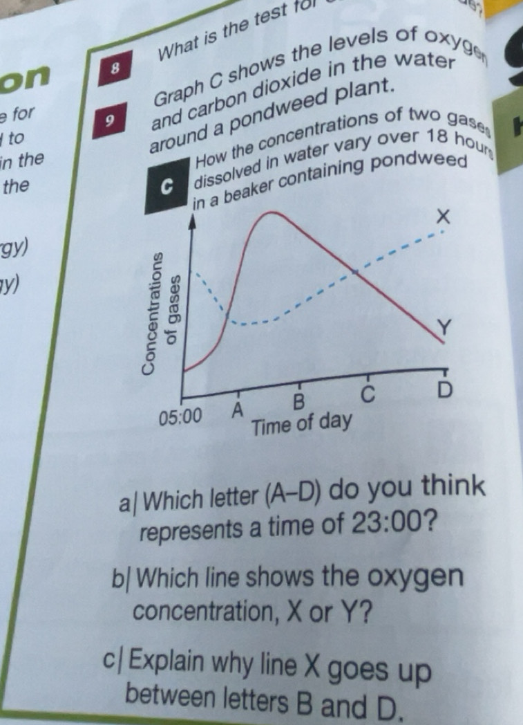 แก้ไขแล้ว:What is the test fol Graph C shows the levels of oxyge on for ...