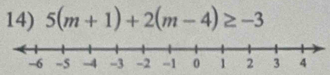 5(m+1)+2(m-4)≥ -3