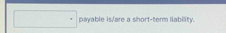 payable is/are a short-term liability.