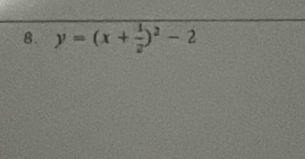 y=(x+ 1/2 )^2-2