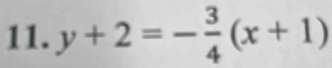 y+2=- 3/4 (x+1)