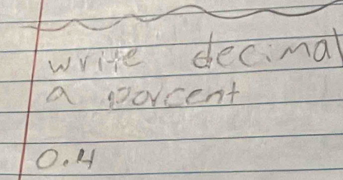 write decimal 
a porcent 
O. H