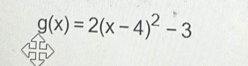 g(x)=2(x-4)^2-3