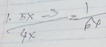  (1.3x-3)/4x = 1/6x 