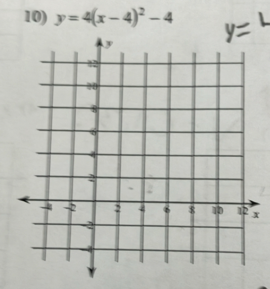 y=4(x-4)^2-4