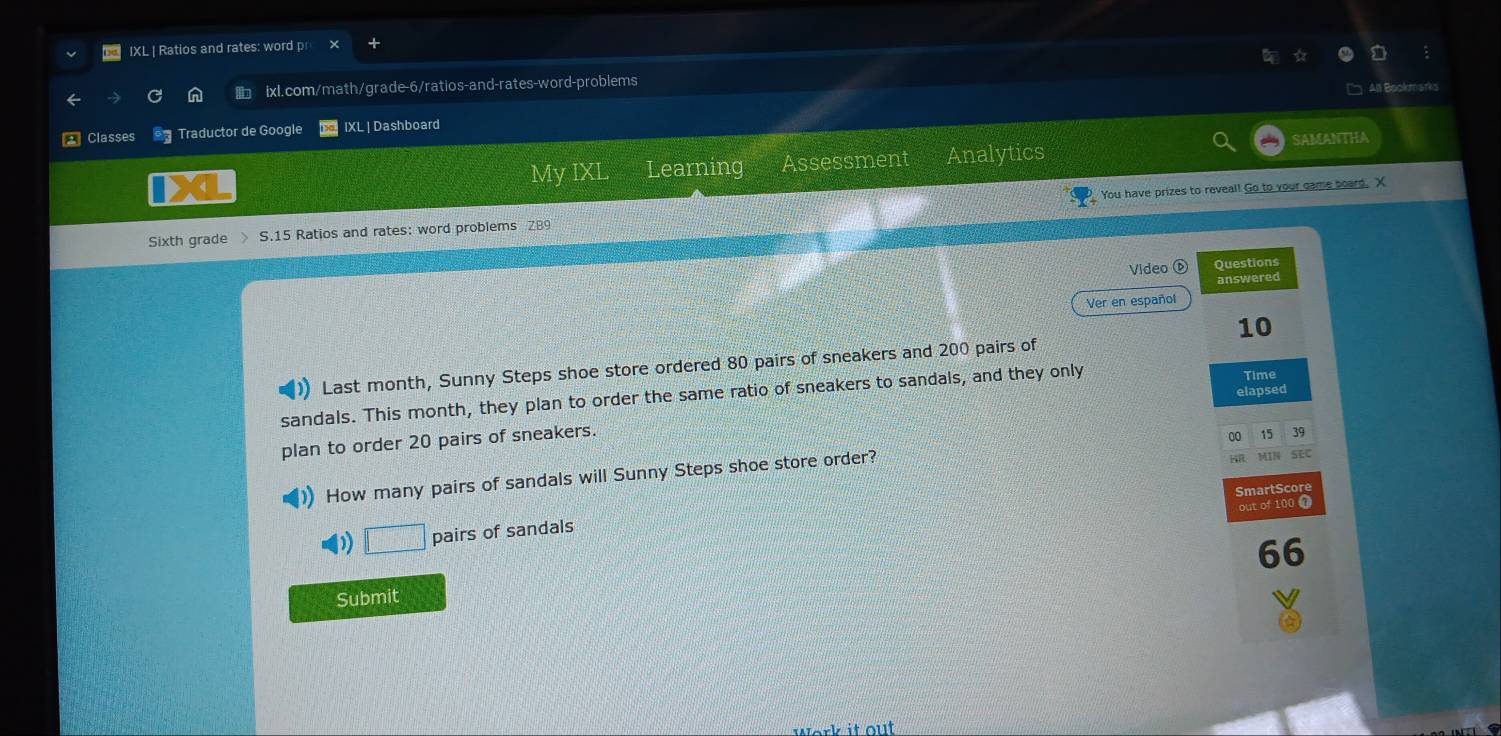 IXL | Ratios and rates: word p × b ixl.com/math/grade-6/ratios-and ...