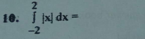 ∈tlimits _(-2)^2|x|dx=