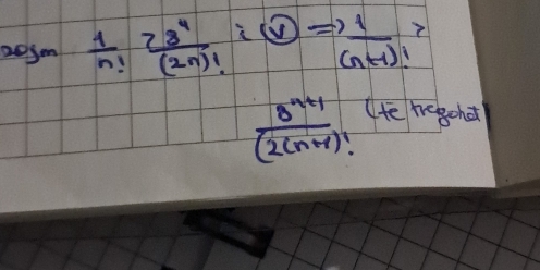 20gon  1/n!  23^4/(2n)  v  1/(n+1)! 
frac 8^(n+1)(2(n+1) (fe hegcnd