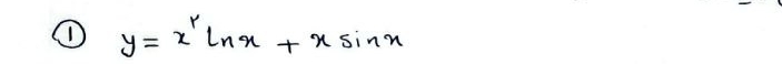 ① y=x^rln x+xsin x