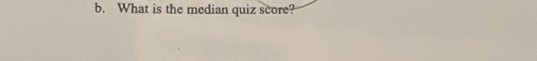 What is the median quiz score?