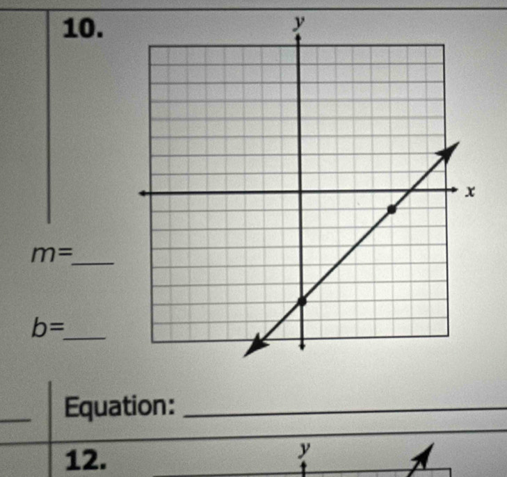 m=
_ 
_
b=
_ 
Equation:_ 
_ 
12.
y