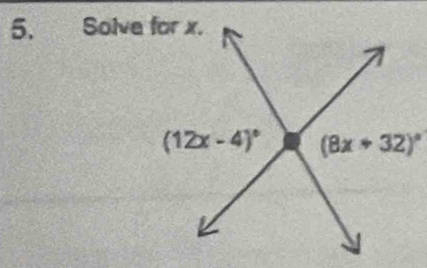 Solve for x.