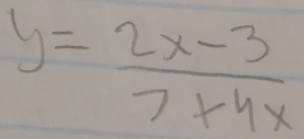 y= (2x-3)/7+4x 