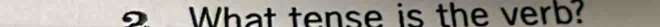 What tense is the verb?