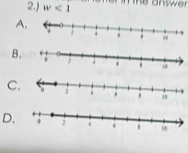 2.) w<1</tex> 
inswer 
A. 
B、 
C. 
D.