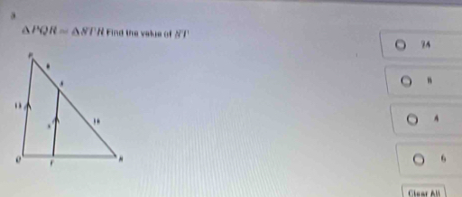 a
△ PQR≌ △ STR Find the value of NI
74
”
A
6