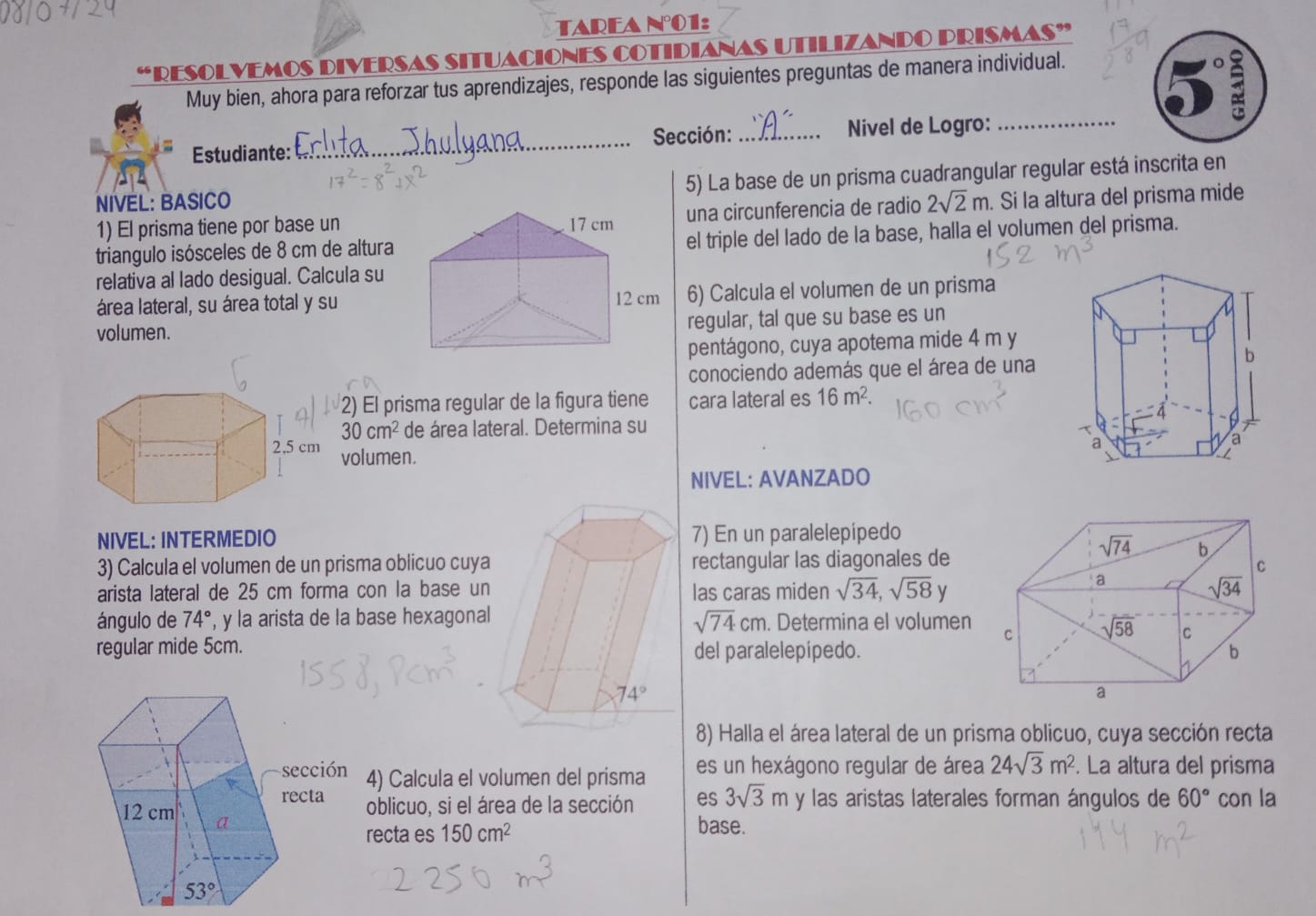 Resuelto:TAREA Nº01: “RESOLVEMOS DIVERSAS SITUACIONES COTIDIANAS ...