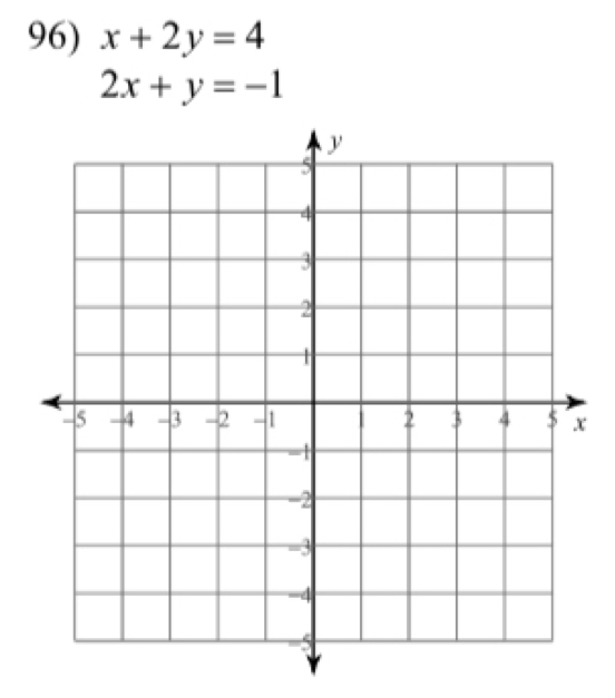 x+2y=4
2x+y=-1