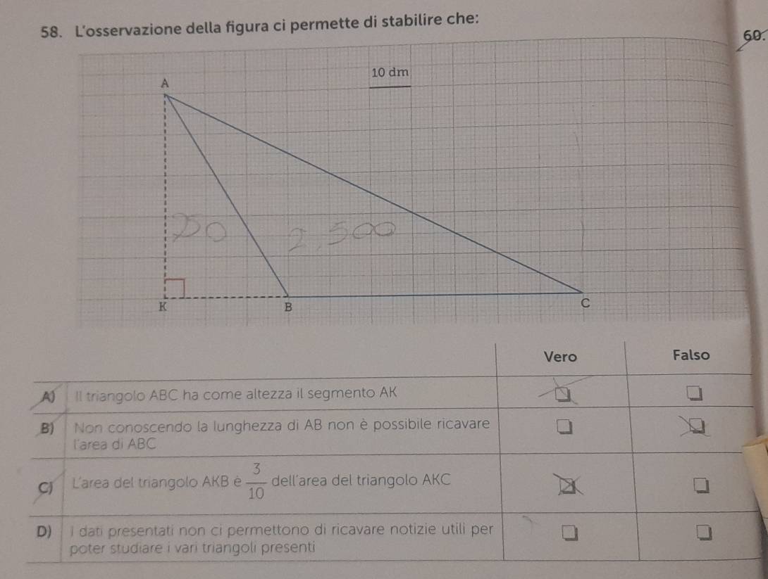 L’osservazione della figura ci permette di stabilire che:
60.