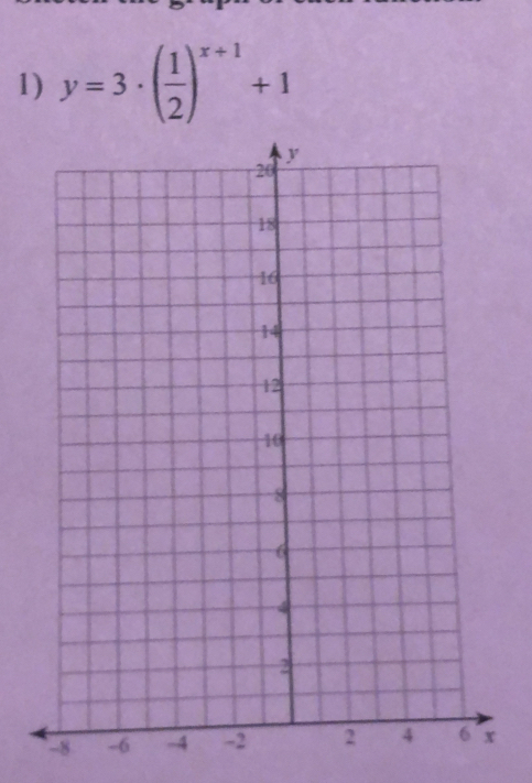 y=3· ( 1/2 )^x+1+1
-8