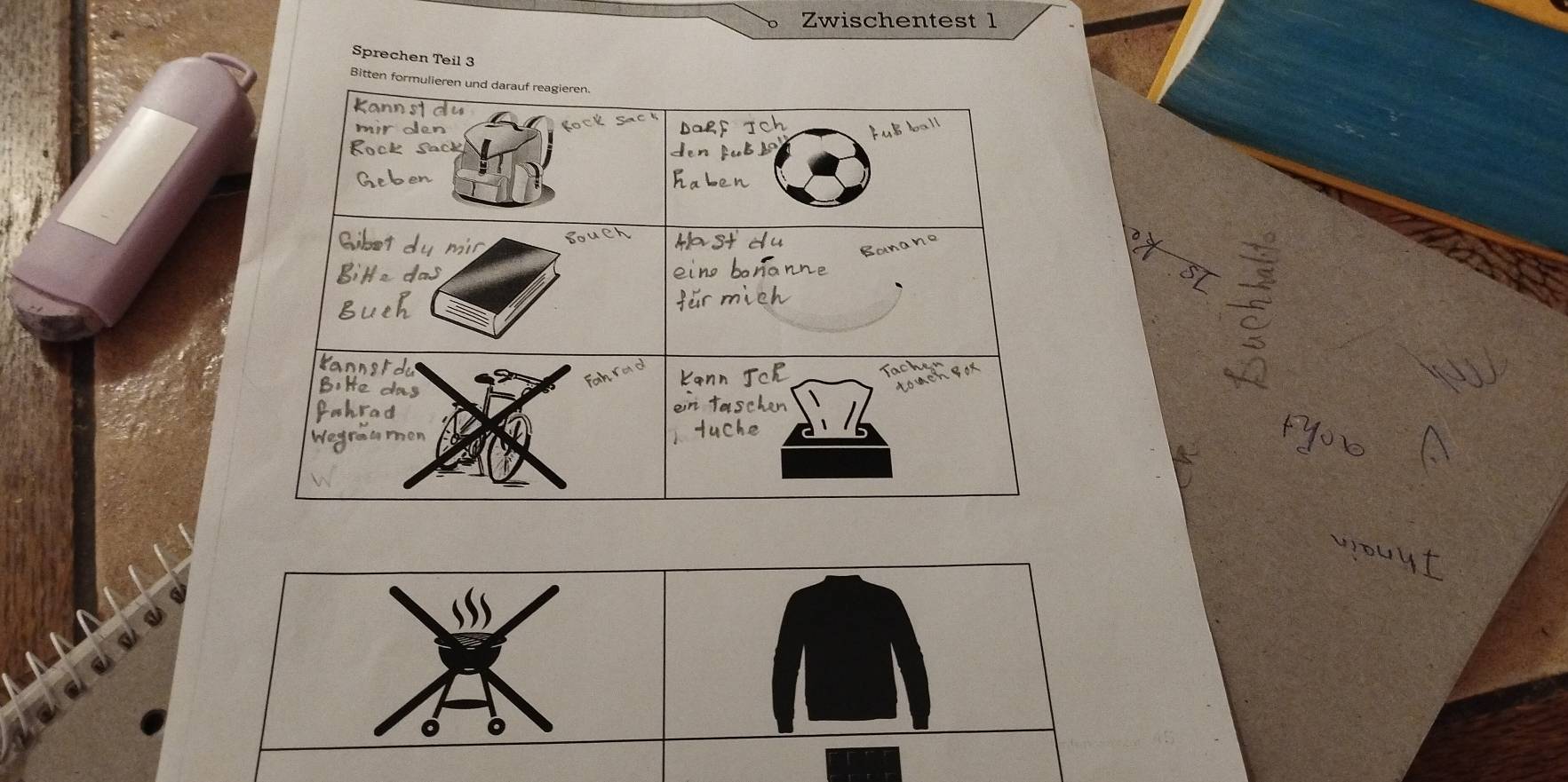 Zwischentest 1 
Sprechen Teil 3