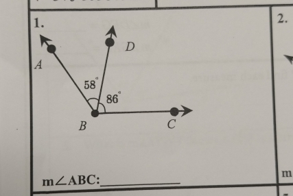 m∠ ABC